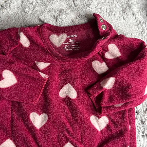 Carter's Pink Girls Mircrofleece set 3 Months - Picture 3 of 3